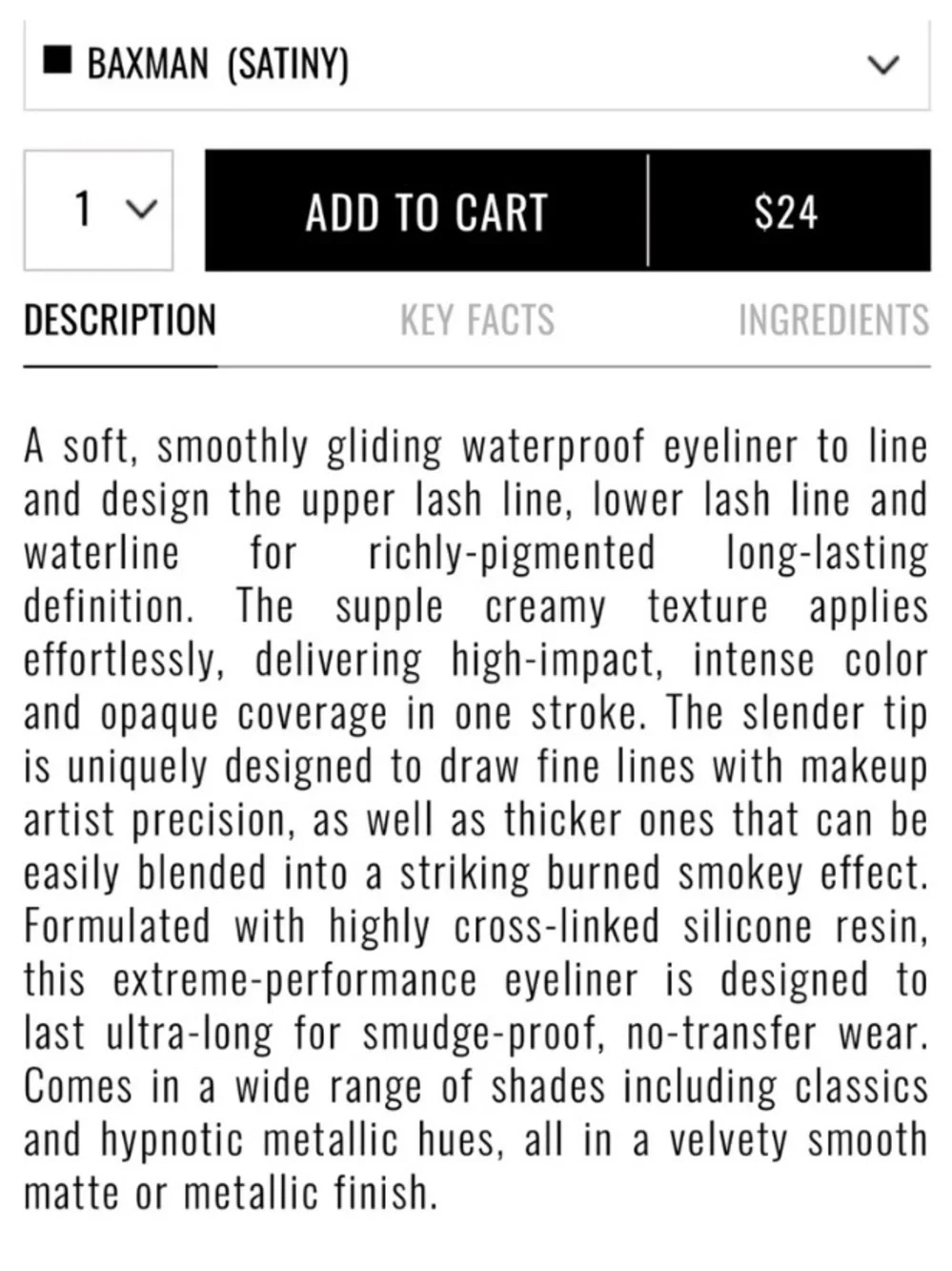IL MAKIAGE Long Wear Eye Pencil- Batman NIB